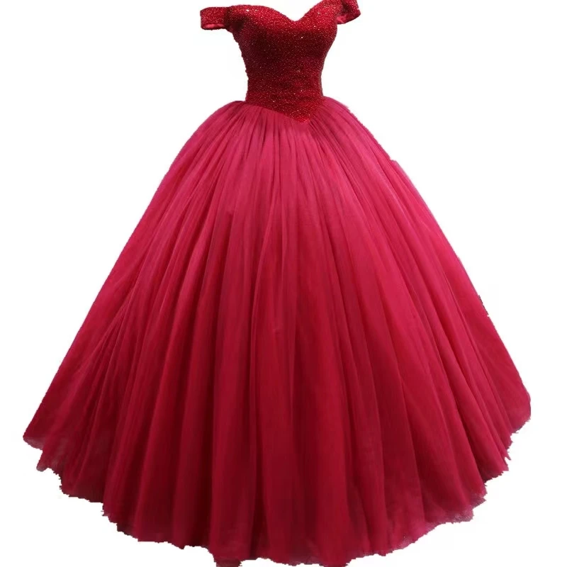 ANGELSBRIDEP красное бальное платье, платья для Quinceanera с открытыми плечами, роскошные вышитые бисером аппликации, официальное платье принцессы на выпускной
ANGELSBRIDEP красное бальное платье, платья для Quinceanera с открытыми плечами, роскошные вышитые бисером аппликации, официальное платье принцессы на выпускной