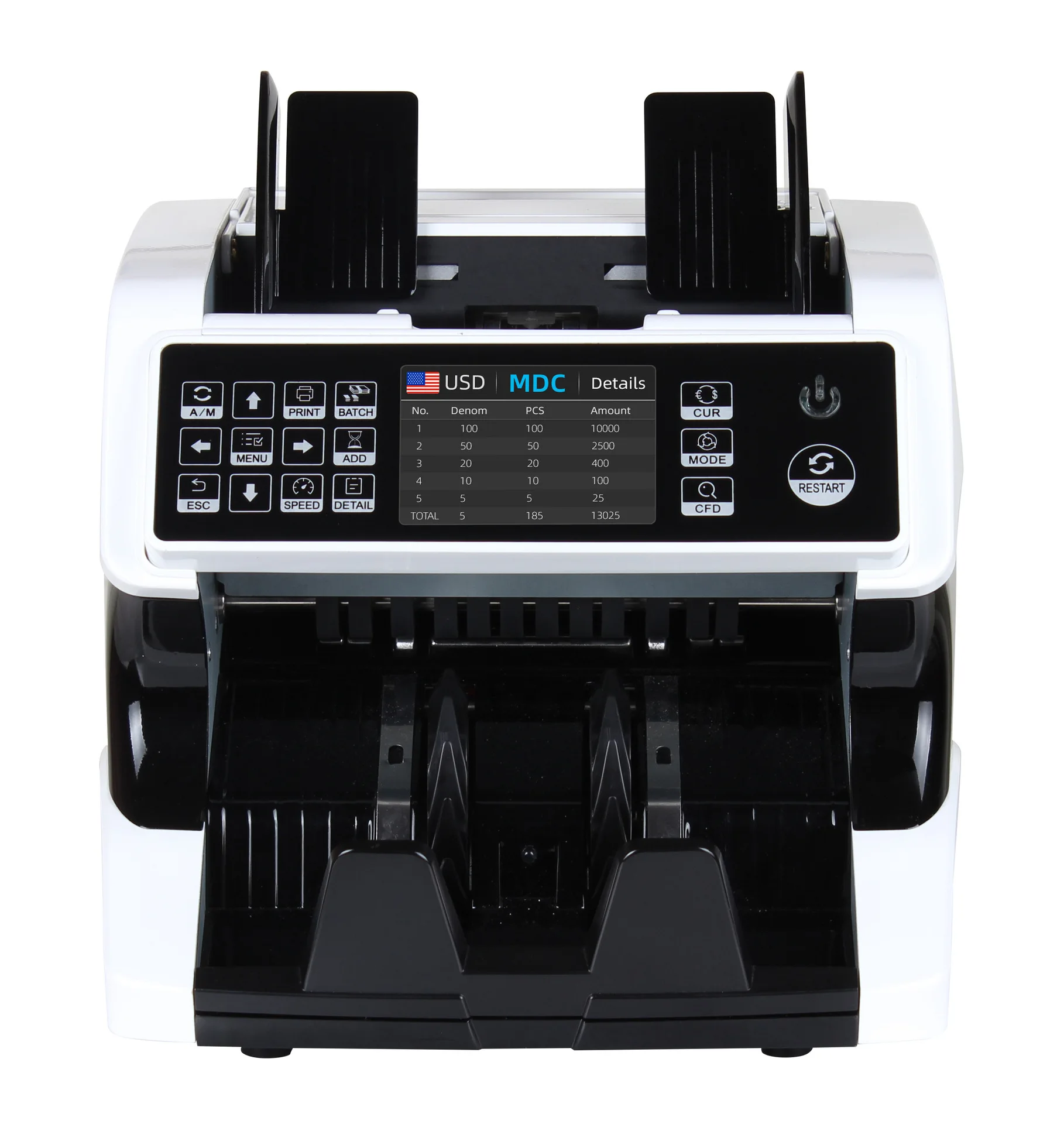 Multi-currency Combination Vertical Banknote Counter Dual CIS Image Scanning US Dollar Euro Banknote Detector
Multi-currency Combination Vertical Banknote Counter Dual CIS Image Scanning US Dollar Euro Banknote Detector