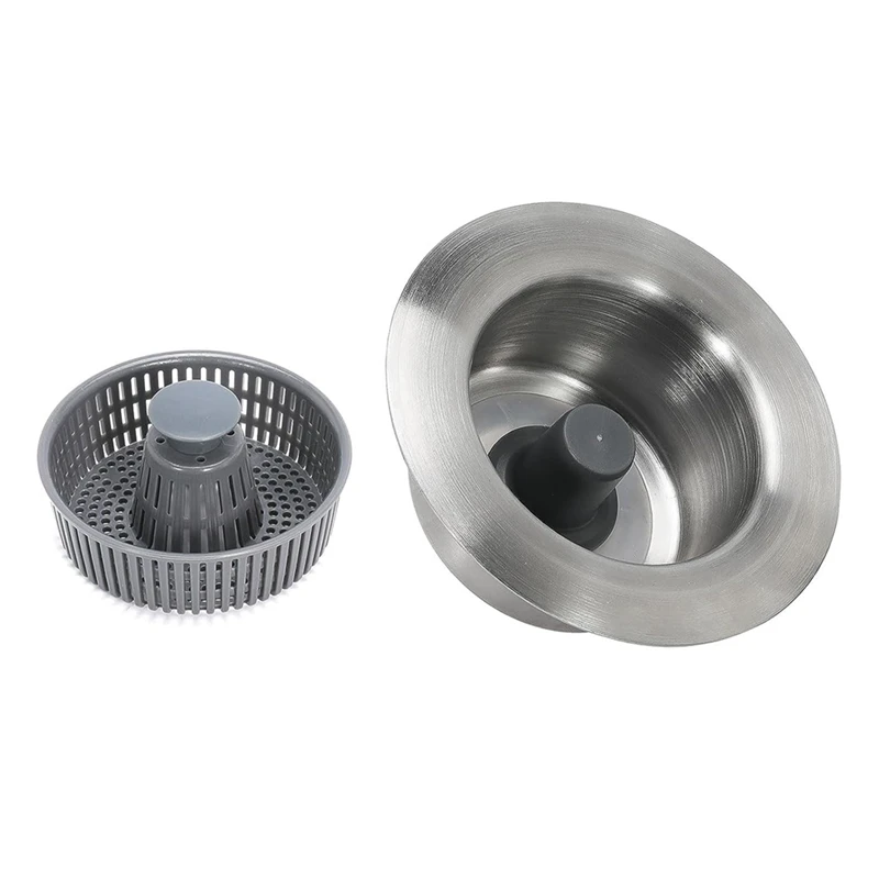 Stainless Steel Kitchen Sink Drain Strainer And Stopper Combo Press Type Sink Seal Filter Plug Easy To Use
Stainless Steel Kitchen Sink Drain Strainer And Stopper Combo Press Type Sink Seal Filter Plug Easy To Use