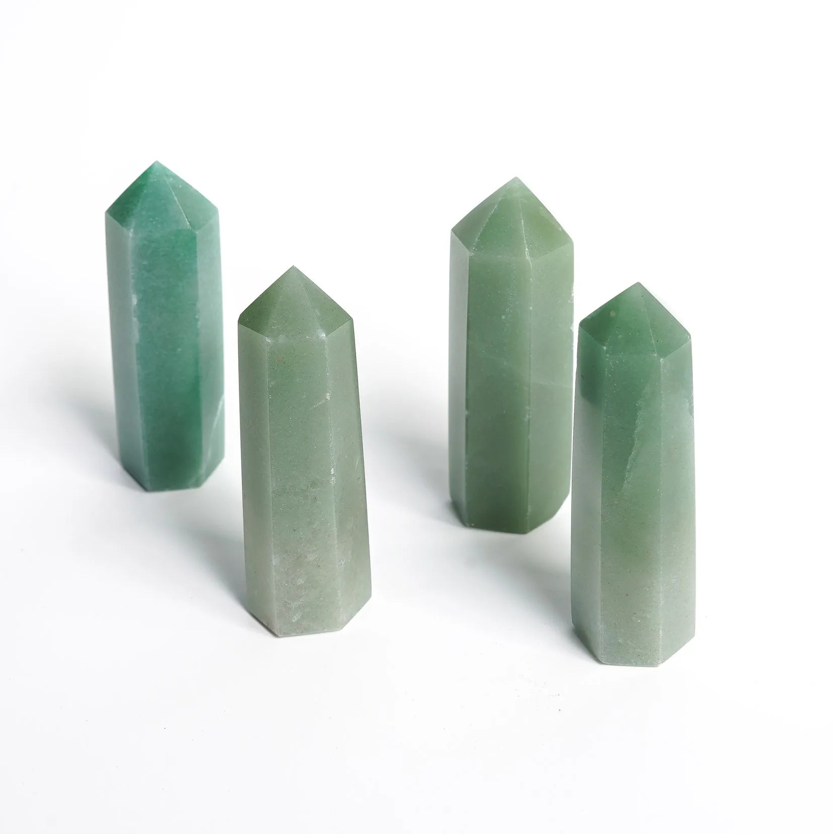 75mm Natural Green Aventurine Stone Pillar Point Crystal Hexagonal Column Sceptres Point Ore Energy Healing Mineral Specimens 
75mm Natural Green Aventurine Stone Pillar Point Crystal Hexagonal Column Sceptres Point Ore Energy Healing Mineral Specimens