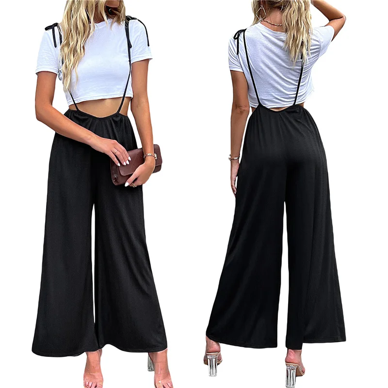 Women's Wide Leg Loose Jumpsuits, Casual Sleeveless High Waist Overalls Strap Long Pants
Women's Wide Leg Loose Jumpsuits, Casual Sleeveless High Waist Overalls Strap Long Pants