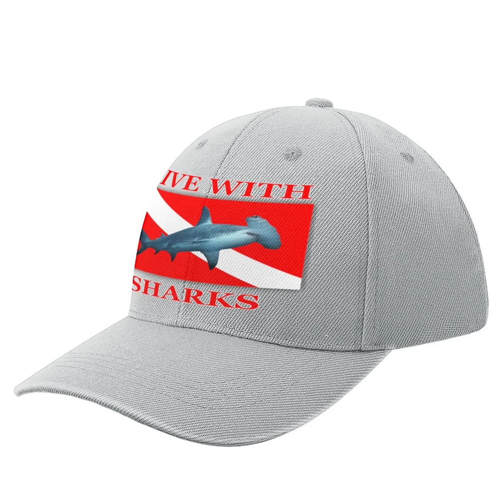 

Dive With Sharks - Hammerhead Baseball Cap Male New Hat Fashion Beach Hat Man Women'S