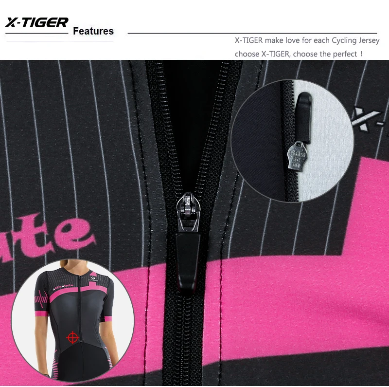 X-TIGER Women Triathlon Cycling Jersey Set Short Sleeve Skinsuit Maillot Ropa Ciclismo Professional Team Bicycle Jumpsuit X-TIGER Women Triathlon Cycling Jersey Set Short Sleeve Skinsuit Maillot Ropa Ciclismo Professional Team Bicycle Jumpsuit