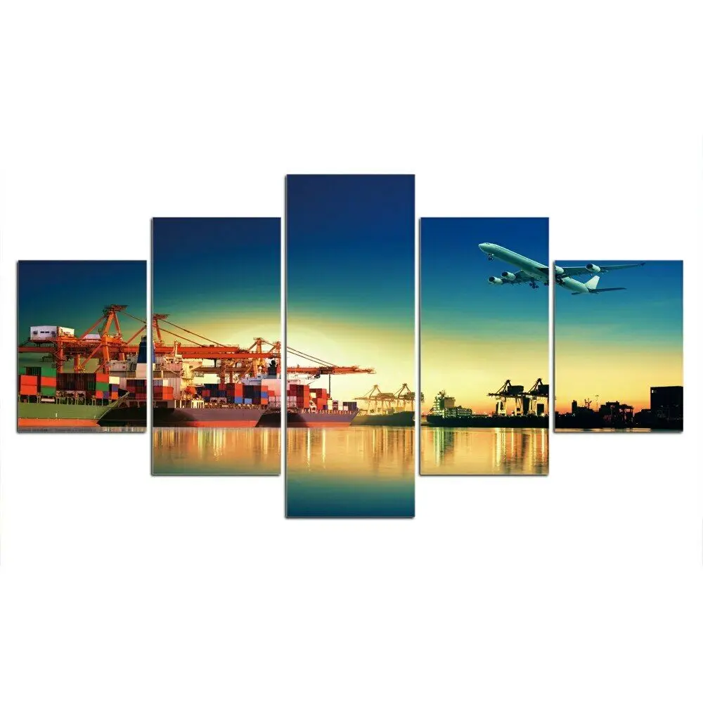5Pcs Sea Dock Port Ship Plane 5 Pieces Pictures Paintings Wall Art HD Print Home Decor 5 Panel Room Decor Abstract Canvas
5Pcs Sea Dock Port Ship Plane 5 Pieces Pictures Paintings Wall Art HD Print Home Decor 5 Panel Room Decor Abstract Canvas