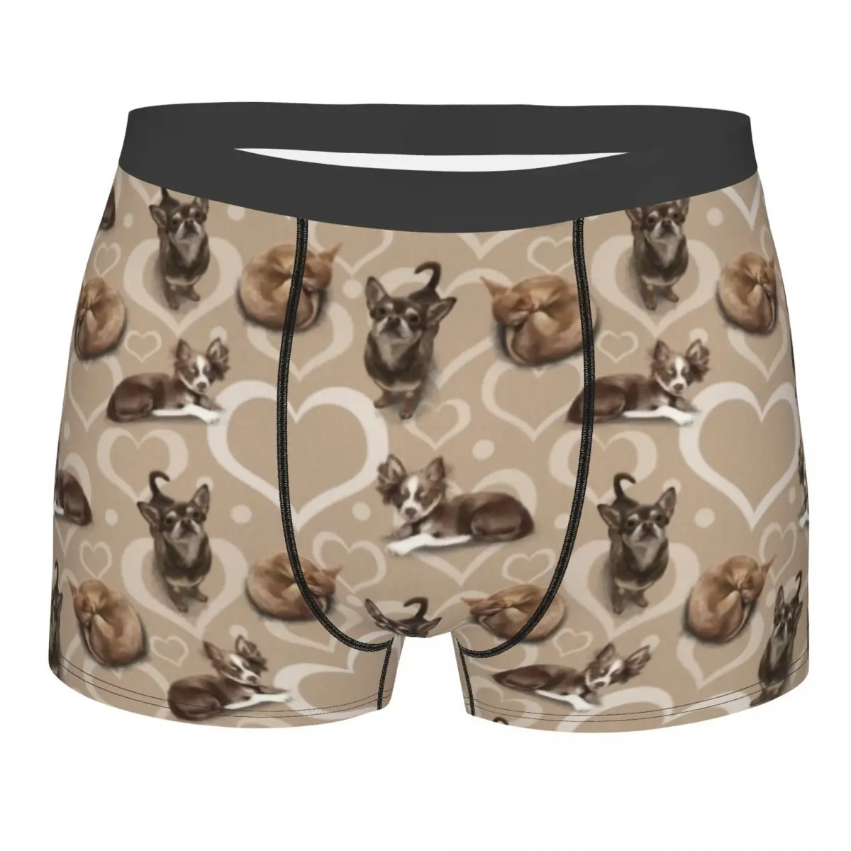 

Sexy Cute Chihuahua Puppy Pattern Boxers Shorts Underpants Male Comfortable Dog Lover Briefs Underwear