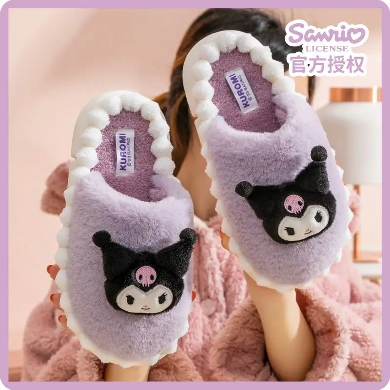 Детские тапочки Sanrio Kuromi, пушистая обувь для дома и улицы, на толстой подошве, Нескользящие, сохраняющие тепло, с мультяшным рисунком, милые плюшевые, ПВХ, Эва
Детские тапочки Sanrio Kuromi, пушистая обувь для дома и улицы, на толстой подошве, Нескользящие, сохраняющие тепло, с мультяшным рисунком, милые плюшевые, ПВХ, Эва