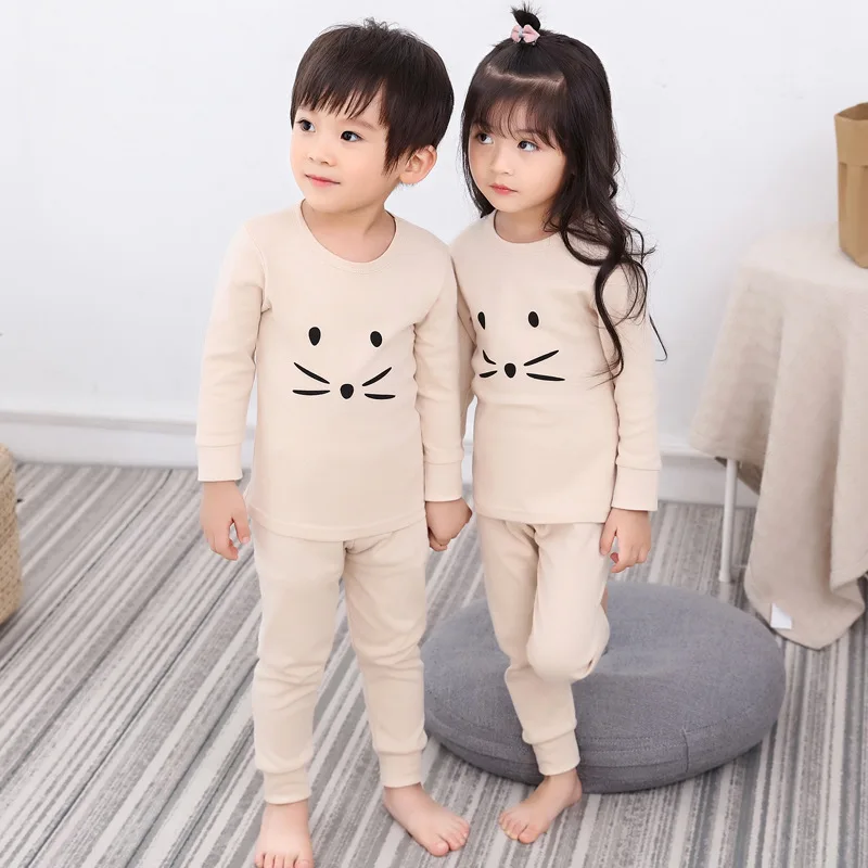 

Children's Pajama Set Kids Clothes Cartoon Pajamas For Girls Boys Sleepwear Baby Nightwear Cotton Pyjamas Kids Pijamas Infantil