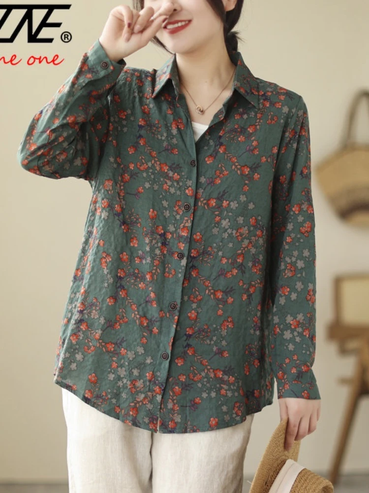 THHONE Plus Size Oversized Blouses Women Shirts Korean Style Floral Casual Printed Shirt Women's Cotton Linen Top Blusas
THHONE Plus Size Oversized Blouses Women Shirts Korean Style Floral Casual Printed Shirt Women's Cotton Linen Top Blusas