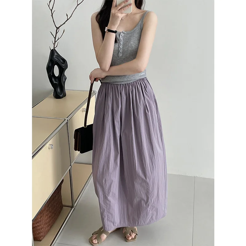 Purple Flower Bud Skirt Texture Wrinkled Half High Waist Slim Long Skirt for Women
Purple Flower Bud Skirt Texture Wrinkled Half High Waist Slim Long Skirt for Women