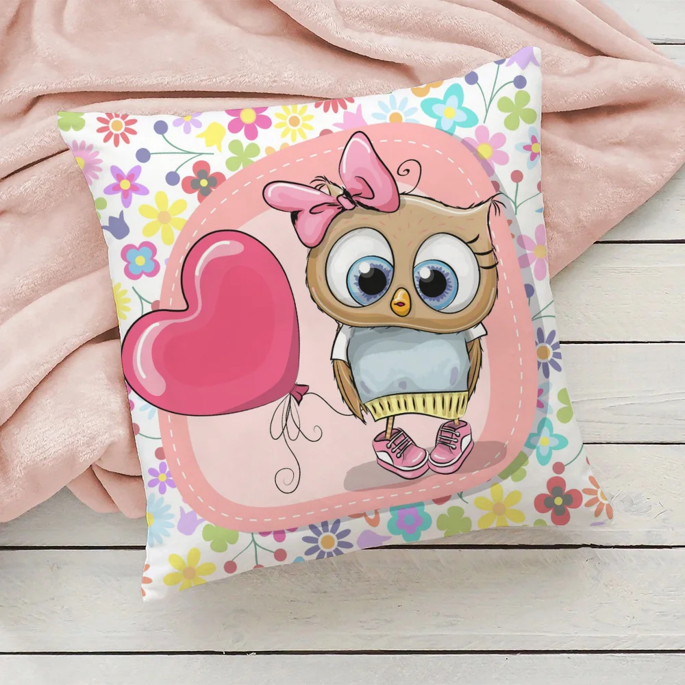 

Owl Cushion Cover 45*45 Custom Pillow Case Throw Pillow Covers Room Decor Pillowcases Decorative Pillows Fall Decoration Cases