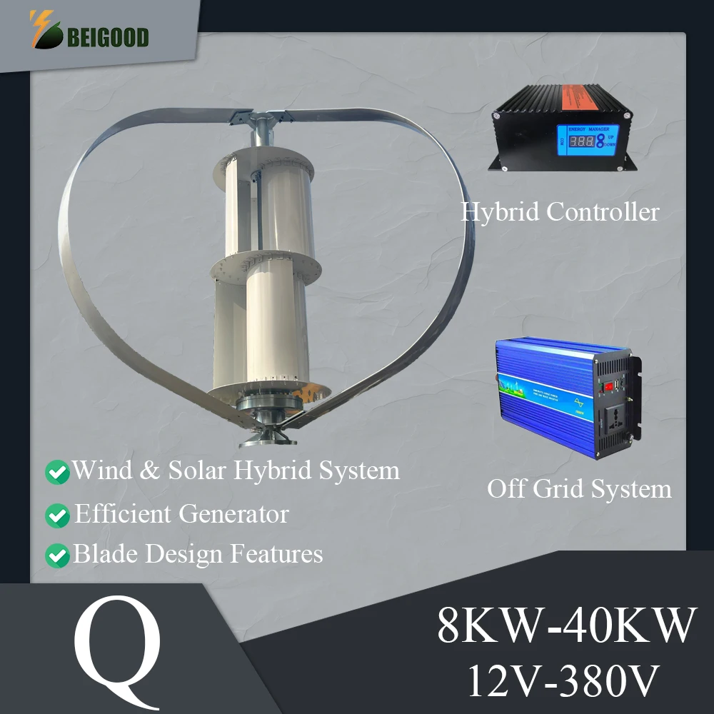 8kw-40kw Vertical Low Speed With Hybrid MPPT Charger Controller And Off-grid Inverter Solar System
8kw-40kw Vertical Low Speed With Hybrid MPPT Charger Controller And Off-grid Inverter Solar System