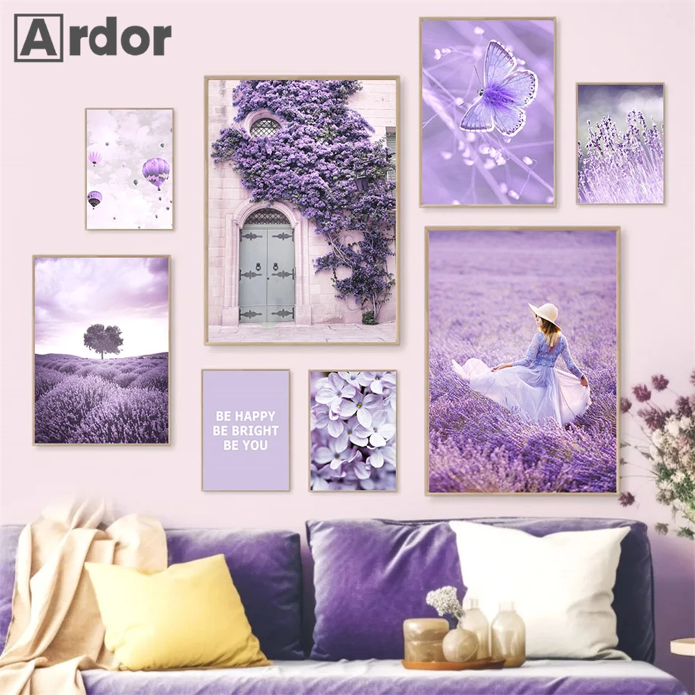 Lavender Canvas Poster Hot Air Balloon Art Painting Flower Wall Art Print Beauty Girl Posters Nordic Wall Pictures Bedroom Decor
Lavender Canvas Poster Hot Air Balloon Art Painting Flower Wall Art Print Beauty Girl Posters Nordic Wall Pictures Bedroom Decor