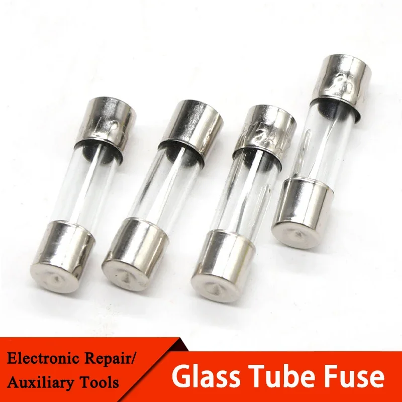 

50/100Pcs Glass Tube Fuse 5x20MM 0.1A 0.2A 0.5A 1A 2A 3A 4A 5A 6A 8A 10A 12A 15A 20A 30A 25A 250V Fast Blow Fuses Fusibles
