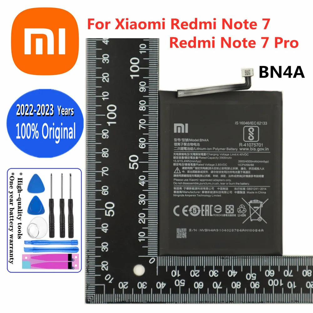 2023 years xiao mi Original Battery 4000mAh For Xiaomi Redmi Note7 Note 7 Pro M1901F7C BN4A Genuine Phone Batteries + Tools
2023 years xiao mi Original Battery 4000mAh For Xiaomi Redmi Note7 Note 7 Pro M1901F7C BN4A Genuine Phone Batteries + Tools