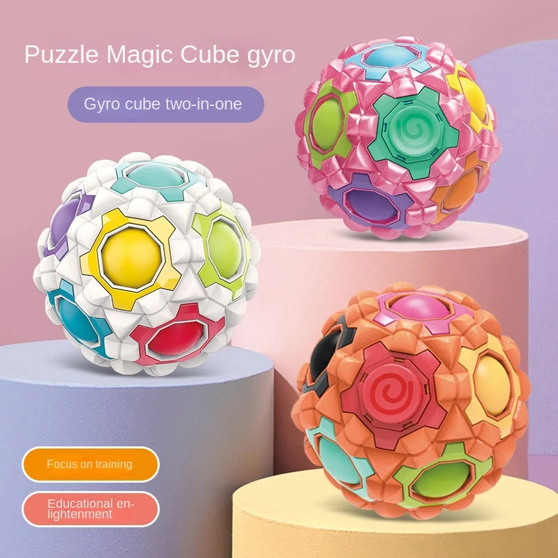 Puzzle Decompression Fidget Toys Rainbow Ball Cube Gyroscope Toy Multi-function Pressure Ball Children's Glow-in-the-dark Toy
Puzzle Decompression Fidget Toys Rainbow Ball Cube Gyroscope Toy Multi-function Pressure Ball Children's Glow-in-the-dark Toy
