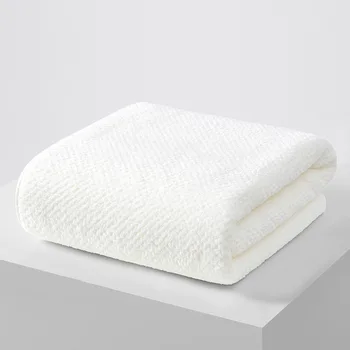 트렌디 파인애플 그리드 패턴 수건, 초대형, 두껍고 고흡수성, 해변, 목욕, 체육관에 적합, 90x175cm 상품 이미지