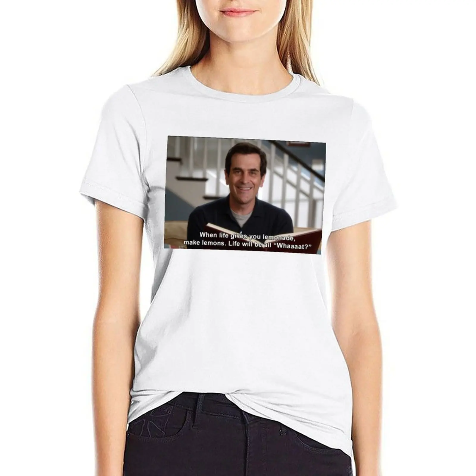 Phil Dunphy Modern Family funny Quote T-shirt Female clothing hippie clothes Blouse plus size t shirts for Women loose fit
Phil Dunphy Modern Family funny Quote T-shirt Female clothing hippie clothes Blouse plus size t shirts for Women loose fit