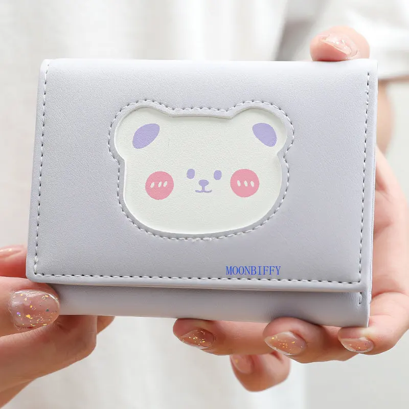 Women Cute Small Bear Cartoons Wallet Buckle Folding Girl Wallet Brand Pu Leather Coin Purse Female Card Holder Kawaii Wallets
Women Cute Small Bear Cartoons Wallet Buckle Folding Girl Wallet Brand Pu Leather Coin Purse Female Card Holder Kawaii Wallets