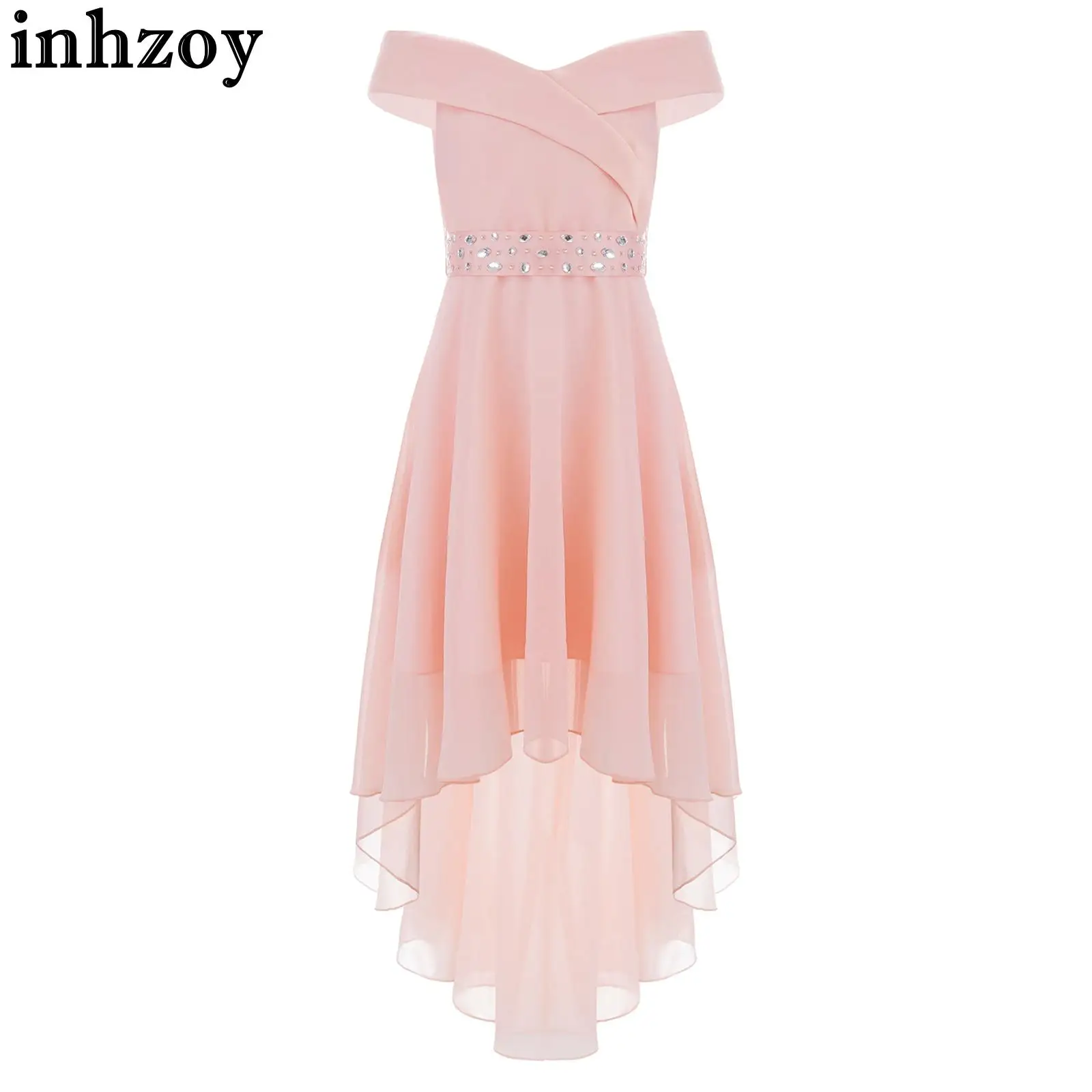 Kids Girls Off Shoulder Elegant Princess Dress Wedding Bridesmaid Beaded High-Low Hem Party Dress Teen Stage Performance Costume
Kids Girls Off Shoulder Elegant Princess Dress Wedding Bridesmaid Beaded High-Low Hem Party Dress Teen Stage Performance Costume