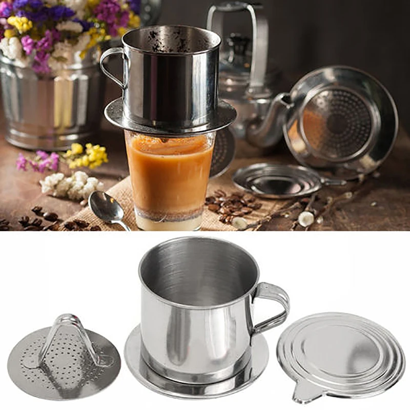 50/100ml Coffee Drip Filter Maker Pot Vietnam Style Stainless Steel Portable Coffee Drip Filter Kitchen Coffee Utensils
50/100ml Coffee Drip Filter Maker Pot Vietnam Style Stainless Steel Portable Coffee Drip Filter Kitchen Coffee Utensils