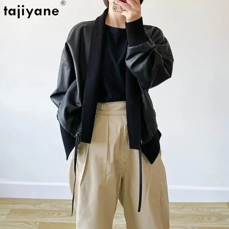 Tajiyane Real Leather Jacket Women 2023 Autumn Winter Genuine Sheepskin Leather Jackets Short Loose Black Leather Coat Cardigan
Tajiyane Real Leather Jacket Women 2023 Autumn Winter Genuine Sheepskin Leather Jackets Short Loose Black Leather Coat Cardigan