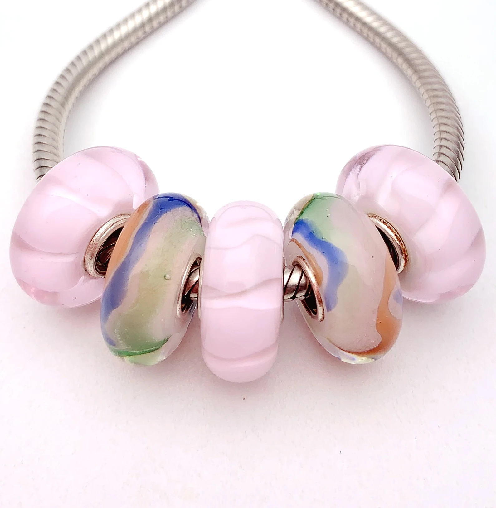 YG51 5X 100% Authenticity S925 Sterling Silver Beads Murano Glassbeads NEW Fit European Charms Bracelet Diy Jewelry Lampwork
YG51 5X 100% Authenticity S925 Sterling Silver Beads Murano Glassbeads NEW Fit European Charms Bracelet Diy Jewelry Lampwork