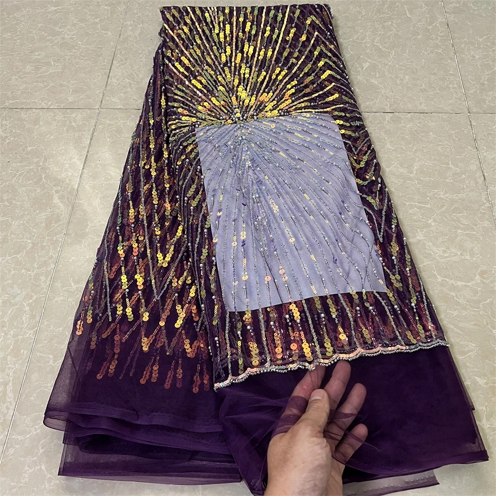 High Quality Latest 2024 African Nigerian Embroidery Sequins Tulle Lace Fabric Sewing Guipure Prom Dresses Beads 5Yards YXZ081
High Quality Latest 2024 African Nigerian Embroidery Sequins Tulle Lace Fabric Sewing Guipure Prom Dresses Beads 5Yards YXZ081
