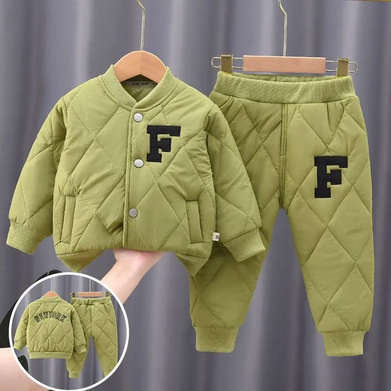Tracksuit Children Clothes Outfit Winter Thick Warm Boys Clothing Sets Baby Cotton Pocket Jacket Coats + Pants 2Pcs For Kids
Tracksuit Children Clothes Outfit Winter Thick Warm Boys Clothing Sets Baby Cotton Pocket Jacket Coats + Pants 2Pcs For Kids