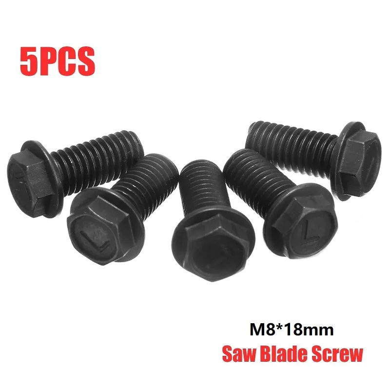 5pcs Metal Screw Saw Blade Bolt M8 Left Hand Thread Hex Flange For Cutting Machine Tool Parts Black Saw Blade Screw
5pcs Metal Screw Saw Blade Bolt M8 Left Hand Thread Hex Flange For Cutting Machine Tool Parts Black Saw Blade Screw