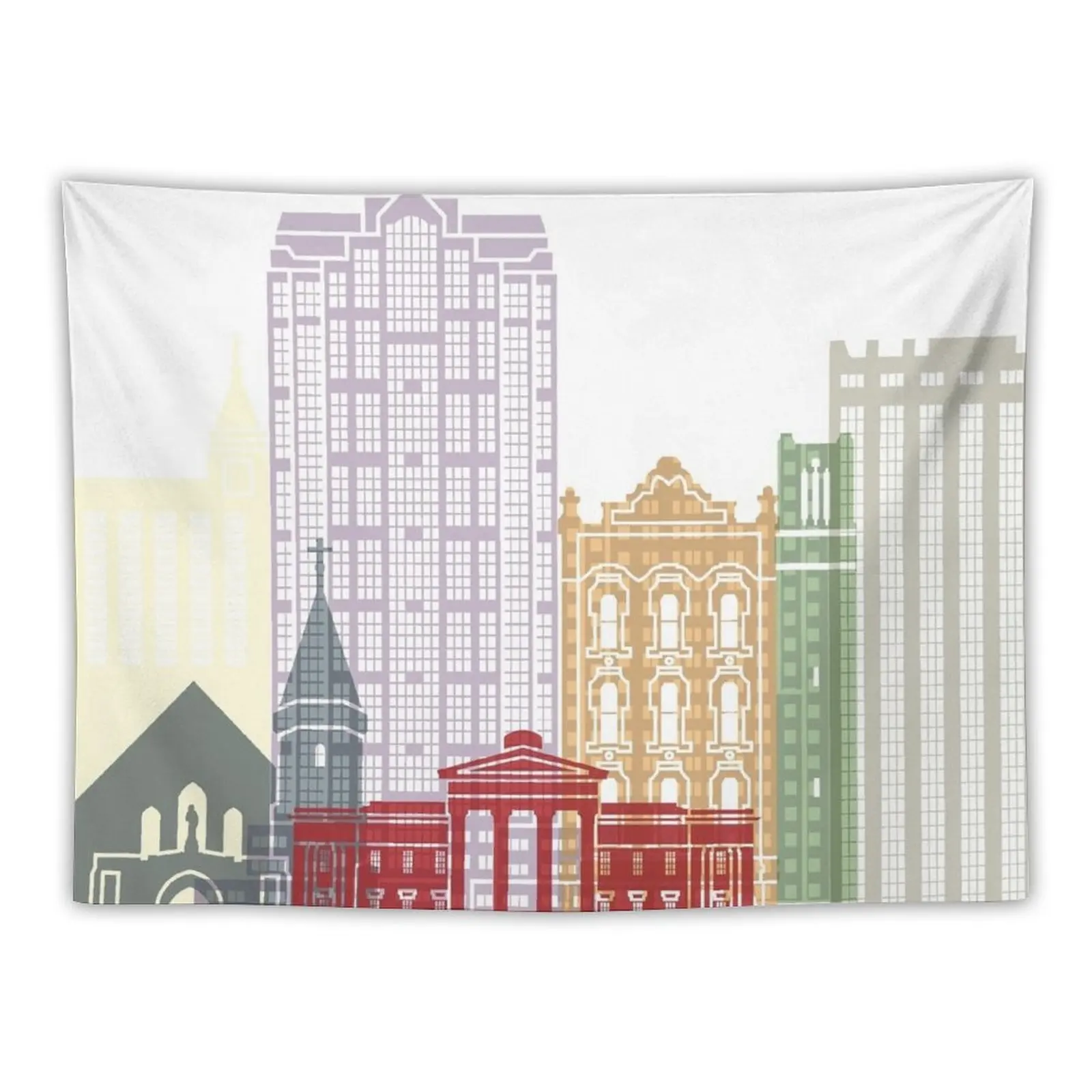 

Raleigh V2 skyline poster Tapestry Cute Tapestry Decor For Room Things To Decorate The Room