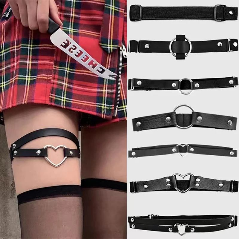 Sexy Women Pu Leather Leg Ring Garter Lingerie Belt Punk Adjustable Heart Rivet Thigh Ring Goth Harajuku Harness Stocking Garter
Sexy Women Pu Leather Leg Ring Garter Lingerie Belt Punk Adjustable Heart Rivet Thigh Ring Goth Harajuku Harness Stocking Garter