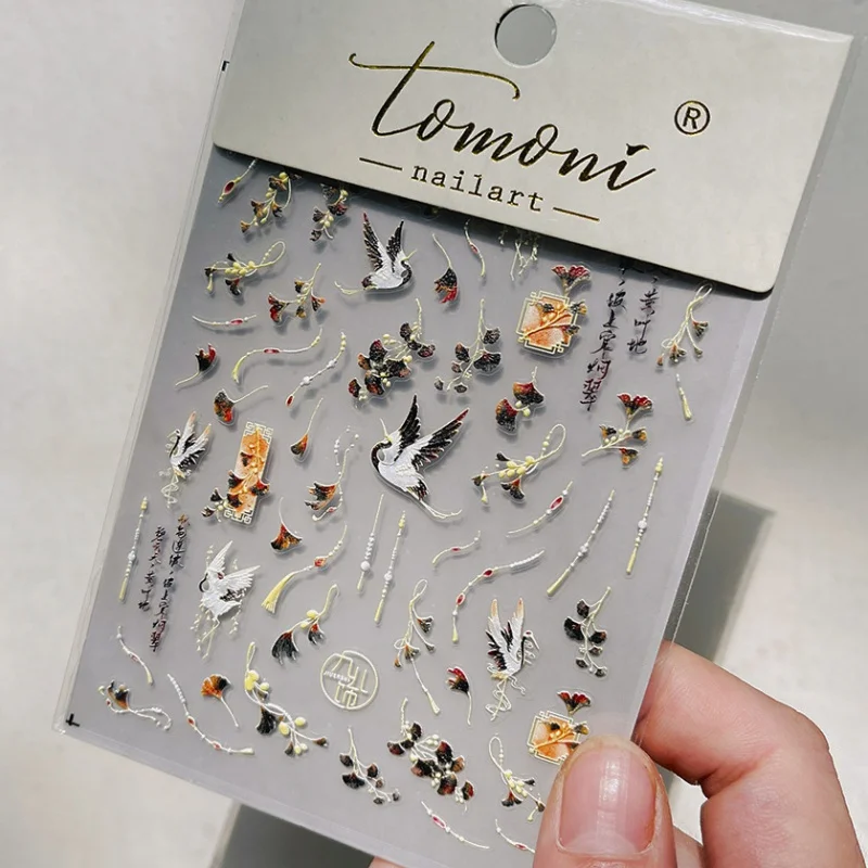 Tomoni Relief Nail Stickers Popular Retro Nail Sticker Factory Wholesale Japanese Style Crane 3357
Tomoni Relief Nail Stickers Popular Retro Nail Sticker Factory Wholesale Japanese Style Crane 3357
