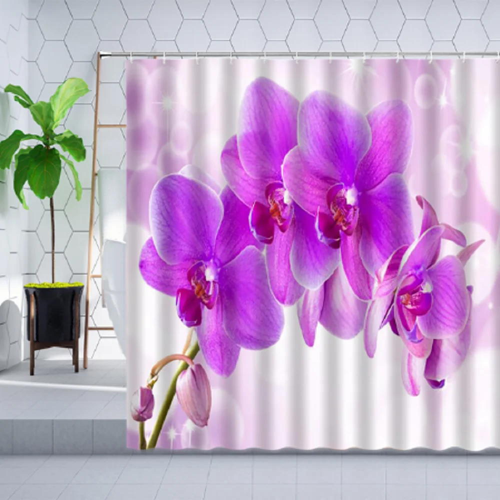 High Quality Orchid Shower Curtain Watercolor Flowers Exotic Print Pattern Waterproof Bath Curtains Bathroom Decor with Hooks
High Quality Orchid Shower Curtain Watercolor Flowers Exotic Print Pattern Waterproof Bath Curtains Bathroom Decor with Hooks
