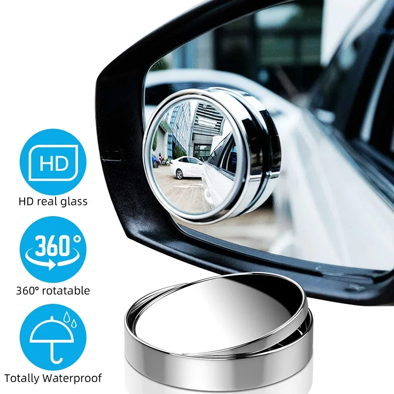 2x Car Blind Spot Mirrors Adjustable Round HD Glass Convex Side Rear View Mirror 360° Stick On Car Mounted small Circular Mirror
2x Car Blind Spot Mirrors Adjustable Round HD Glass Convex Side Rear View Mirror 360° Stick On Car Mounted small Circular Mirror