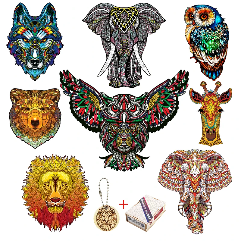 Elephant Wooden Eagle Puzzle Unique Animal Shape Lion Bear 3D Puzzle Toys Family Game Children Festival Gift Educational Toy
Elephant Wooden Eagle Puzzle Unique Animal Shape Lion Bear 3D Puzzle Toys Family Game Children Festival Gift Educational Toy