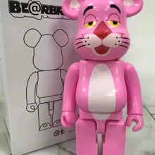 Bearbrick 400% Pink Panther PVC Material Plastic Teddy Bear Cartoon Anime Silly Panther BE@RBRICK 28cm Gift Doll Bearbrick 400%