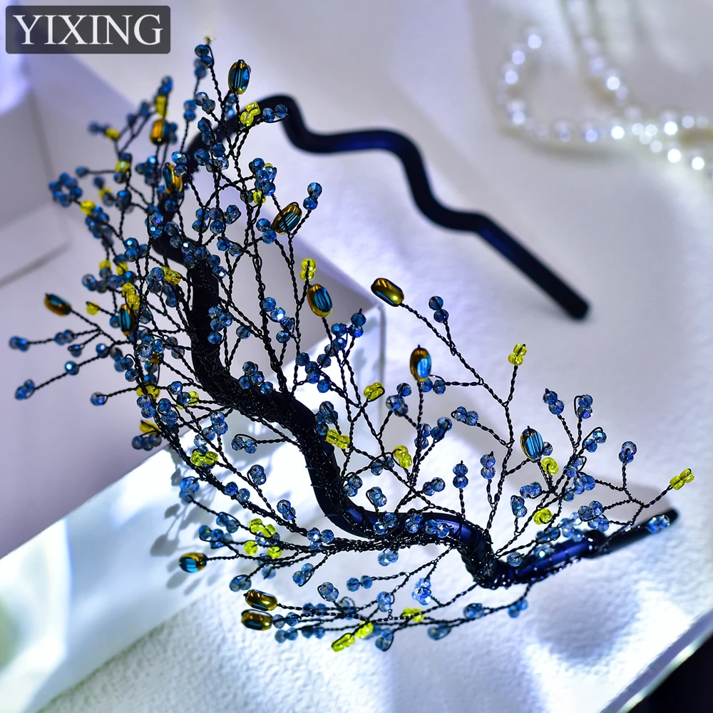 HNYYX Elegant Headband Blue Crystal Wide Hair Accessories Unique Design Hair Hoop Fashion Party Hair Jewelry A33 
HNYYX Elegant Headband Blue Crystal Wide Hair Accessories Unique Design Hair Hoop Fashion Party Hair Jewelry A33