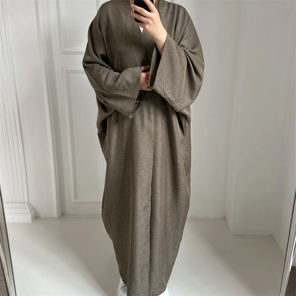 

Кимоно Abaya с открытой передней частью, Женский мусульманский кардиган, Макси-Платье, женское платье, кафтан, кафтан, Дубай, саудовская скромная мусульманская верхняя одежда