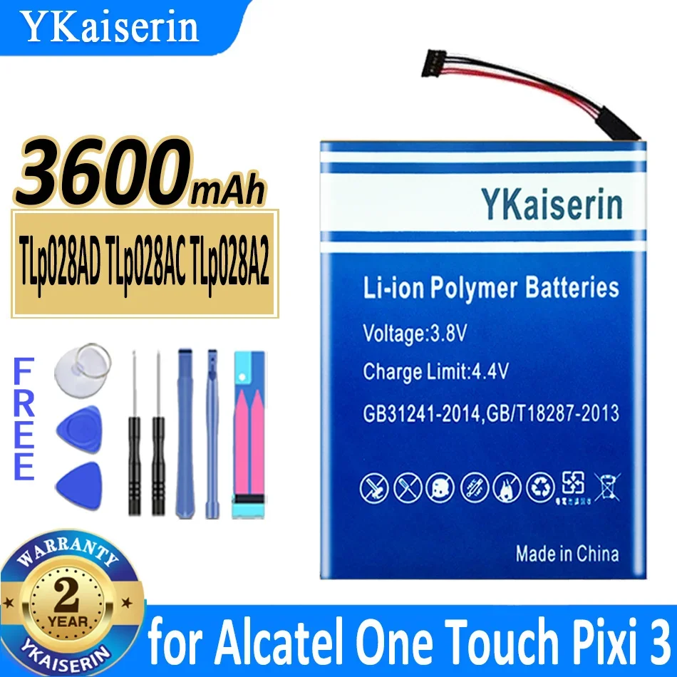 Сменный аккумулятор ykaisсеребрин 3600 мАч TLp028AD TLp028AC TLp028A2 для Alcatel One Touch Pixi 3 (7) LTE/7,0 4G, аккумулятор для мобильного телефона
Сменный аккумулятор ykaisсеребрин 3600 мАч TLp028AD TLp028AC TLp028A2 для Alcatel One Touch Pixi 3 (7) LTE/7,0 4G, аккумулятор для мобильного телефона
