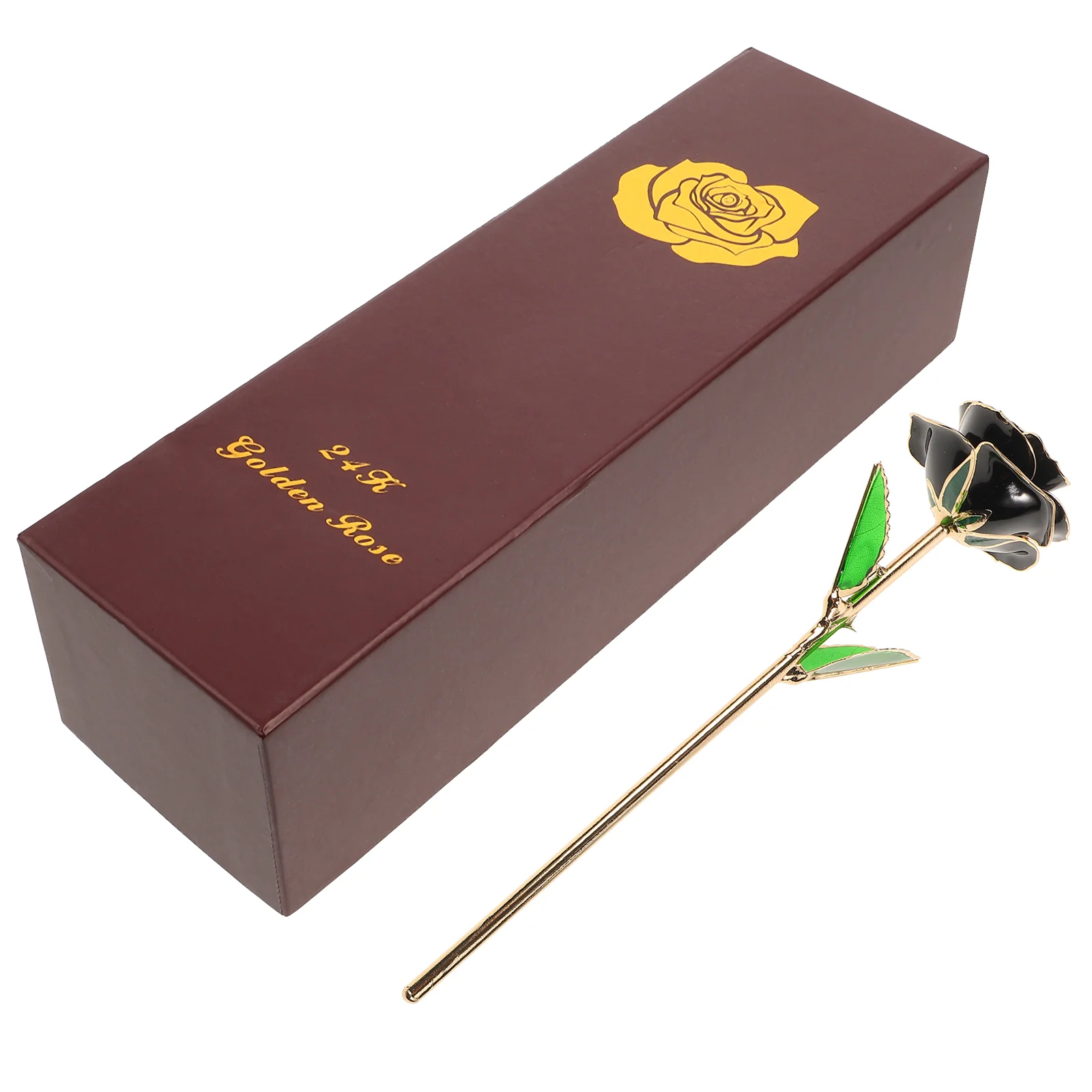 

Blooming Lacquered 24K Gold Roses Plated Real Rose Birthday Valentine's Day Anniversary Mother's Day Gift with Souvenir Bag