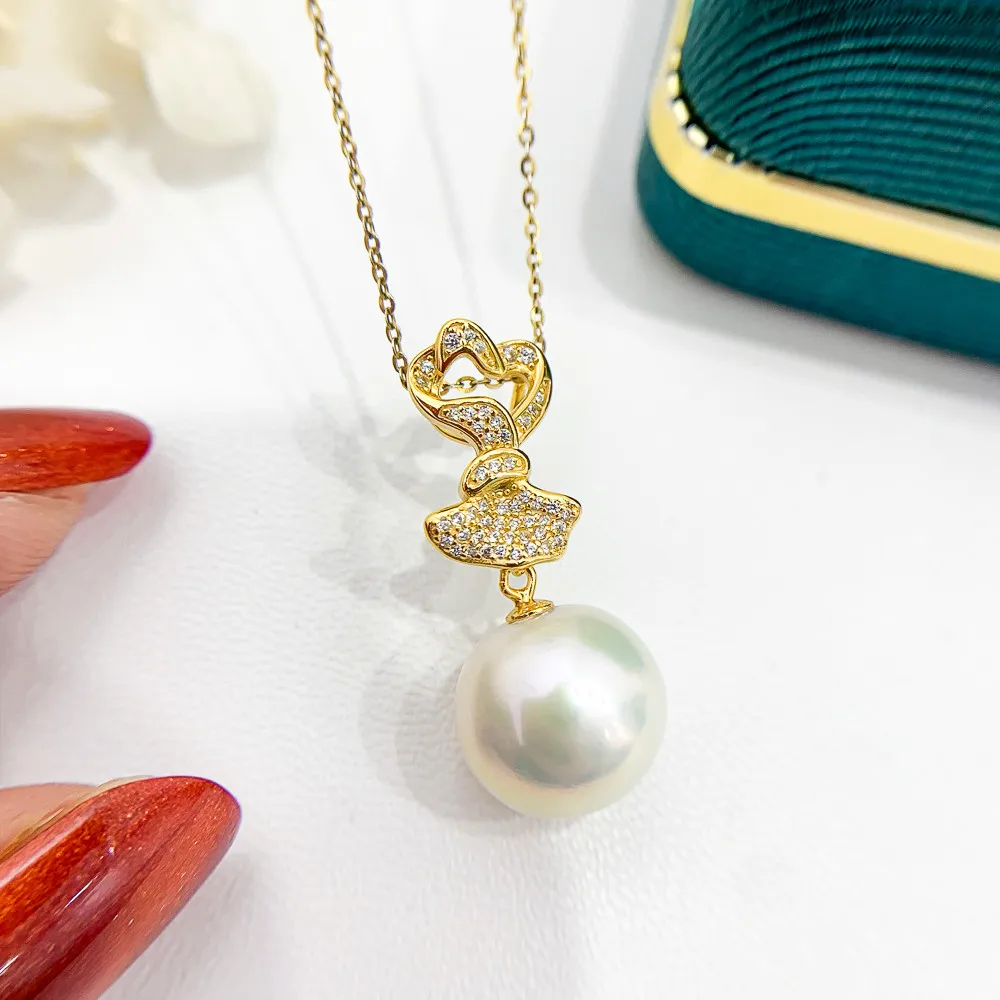 DIY Pearl Accessories S925 Sterling Silver Pendant Empty Holder Gold Silver Necklace Pendant with 10-15mm Beads
DIY Pearl Accessories S925 Sterling Silver Pendant Empty Holder Gold Silver Necklace Pendant with 10-15mm Beads