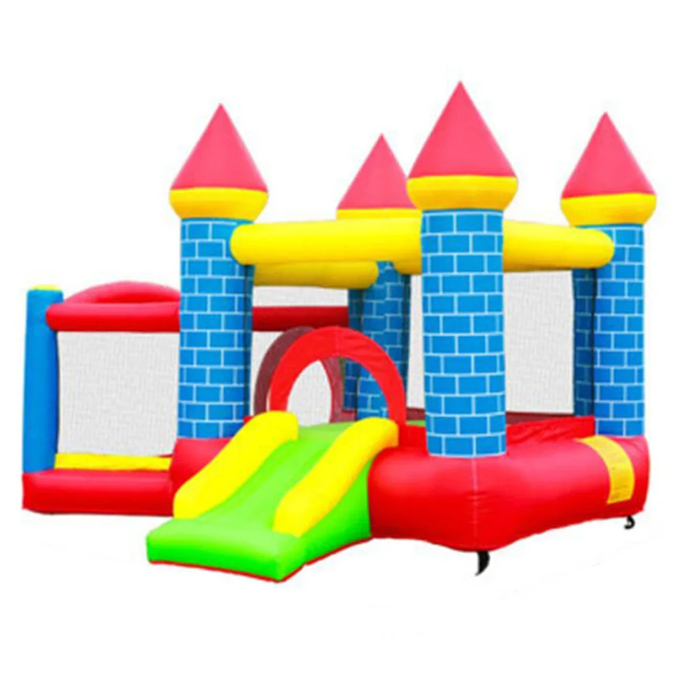 

All PVC Inflatable Rainbow Bounce House Mini Outdoor Jumping House with Slide Party Bouncing Castle for Kids