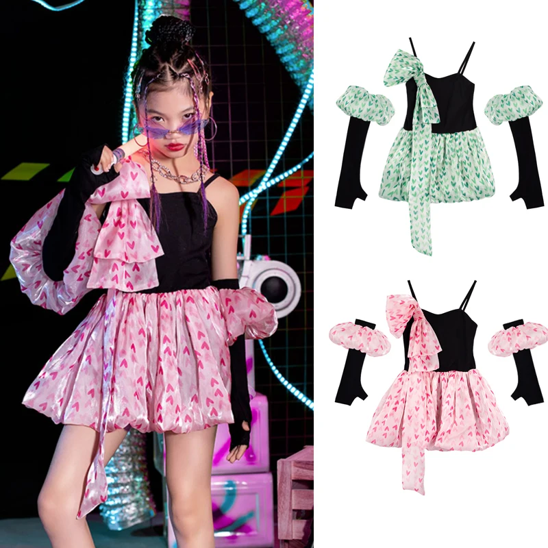 

Children'S Cute Jazz Dance Costumes Girls Hip Hop Clothing Group K-pop Stage Outfit Kids Catwalk Performance Wear XS6130