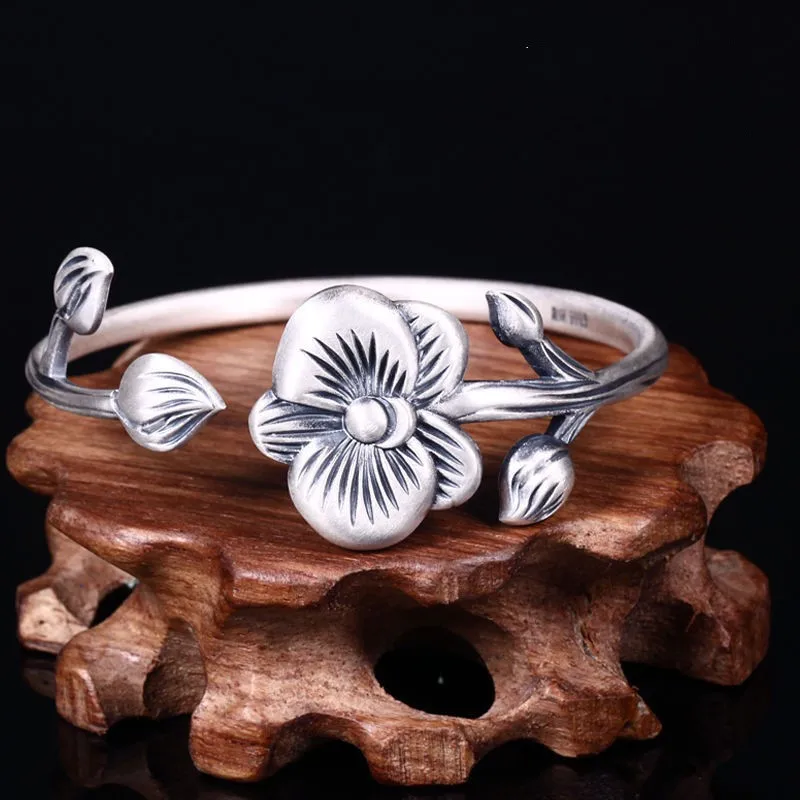 Vintage Lotus Lotus Open Bracelet Unisex Silver Color Bracelet Banquet Jewelry Accessories Gift
Vintage Lotus Lotus Open Bracelet Unisex Silver Color Bracelet Banquet Jewelry Accessories Gift