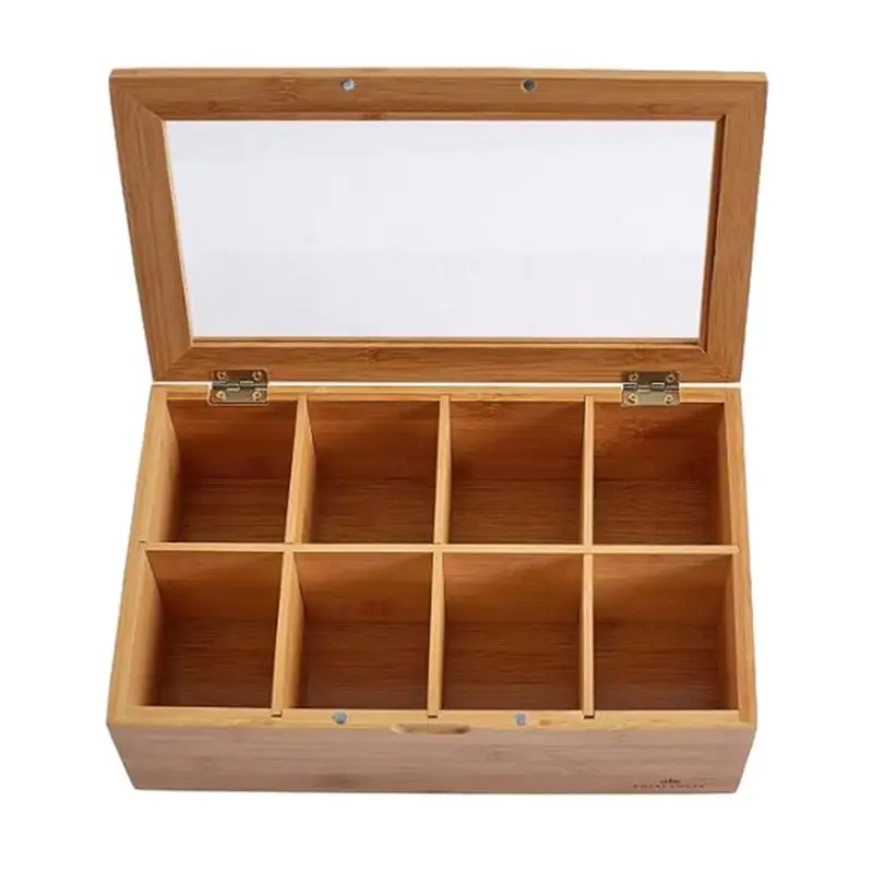 Tea Chest Wooden 8 Girds Tea Bag Box With Compartments Tea Bag Storage Holder Organizer For Variety Of Tea Bags Kitchen Supplies
Tea Chest Wooden 8 Girds Tea Bag Box With Compartments Tea Bag Storage Holder Organizer For Variety Of Tea Bags Kitchen Supplies