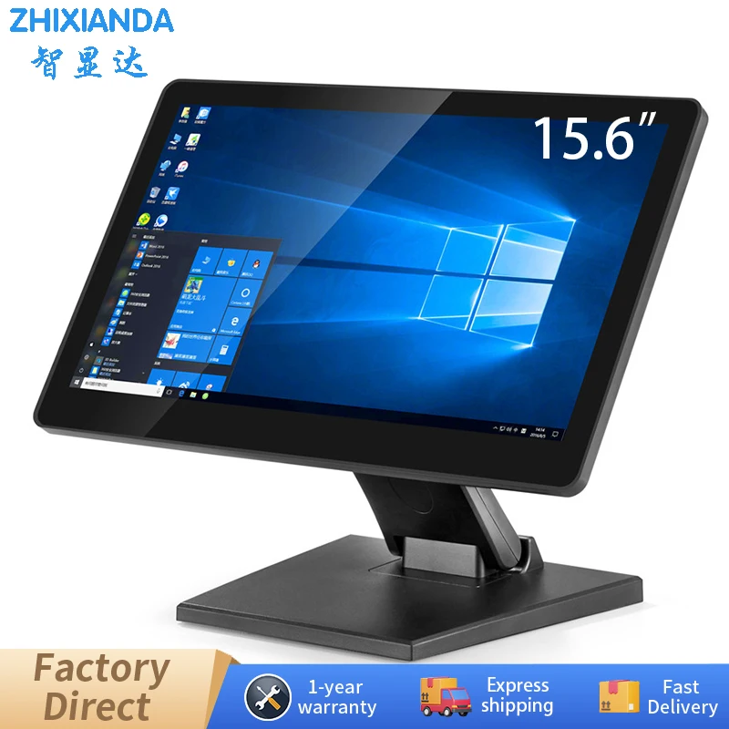 15.6 Inch Capacitive Touch Monitor Industrial LCD Display HDMI VGA USB Interface For Restaurant Koisk POS System Terminal
15.6 Inch Capacitive Touch Monitor Industrial LCD Display HDMI VGA USB Interface For Restaurant Koisk POS System Terminal