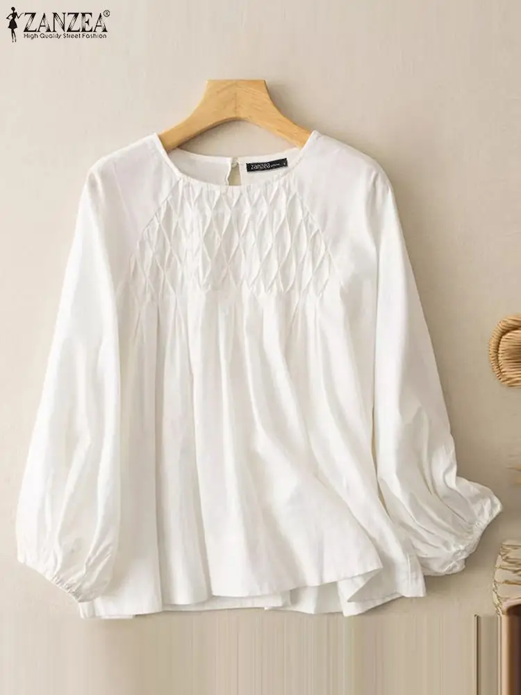 2023 ZANZEA Stylish Women Long Sleeve Casual Blouse Vintage Pleated Shirt Loose Party Work Blusa Chemise Autumn Solid Tunic Tops
2023 ZANZEA Stylish Women Long Sleeve Casual Blouse Vintage Pleated Shirt Loose Party Work Blusa Chemise Autumn Solid Tunic Tops