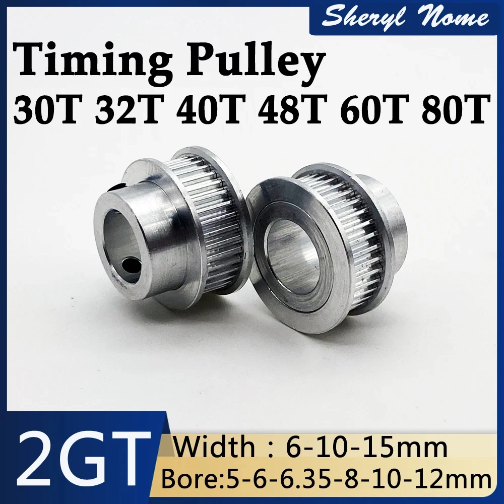 

3D Printer Parts 2GT GT2 Timing Pulley 36 40 48 Tooth Teeth Bore 5 6 6.35 8 10 12mm Synchronous Wheels Width 6/9/10/15mm Belt