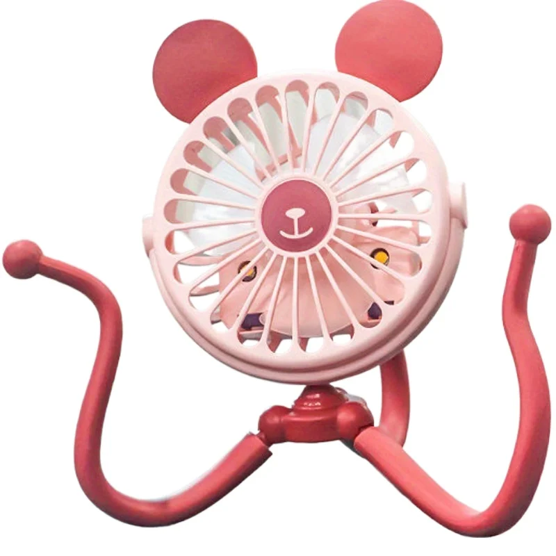 Portable Baby Stroller Fan With Clip Round Ear Shapoed Funny Fan With Flexible Tripod Wrapped USB Rechargeable Fan for Car Seat
Portable Baby Stroller Fan With Clip Round Ear Shapoed Funny Fan With Flexible Tripod Wrapped USB Rechargeable Fan for Car Seat