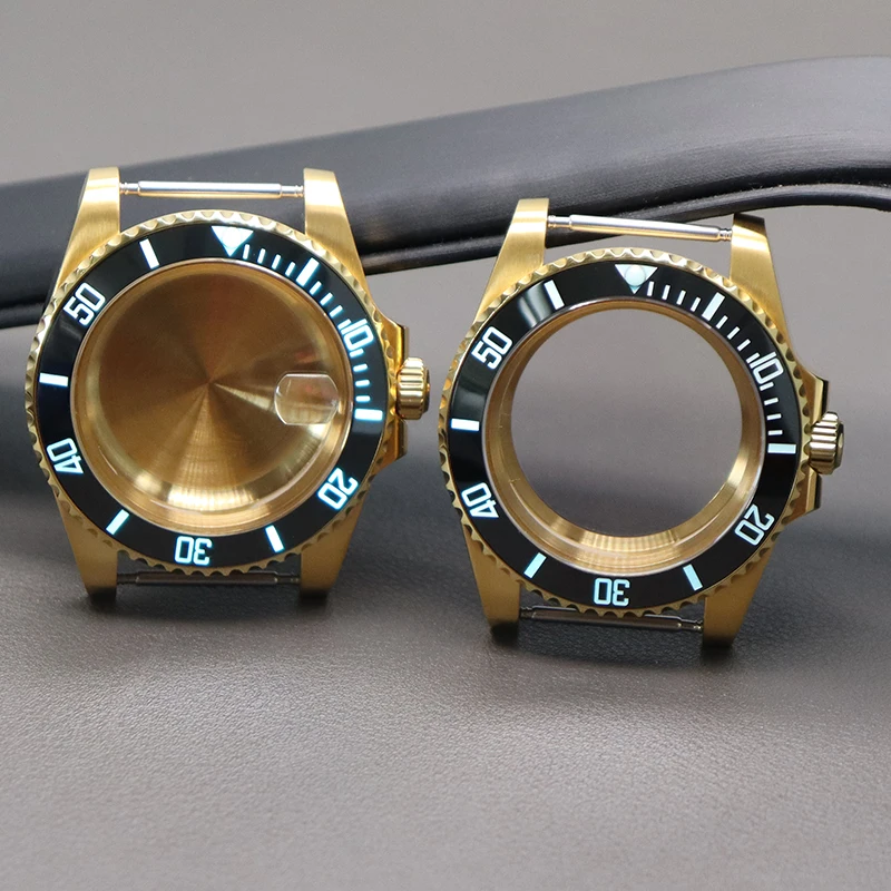 

Gold 40mm Men's Watch Cases Bezel For Seiko nh34 nh35 nh36 nh38 eta 2824 miyota 8215 Movement 28.5 Dial C3 Luminous GMT-MASTER